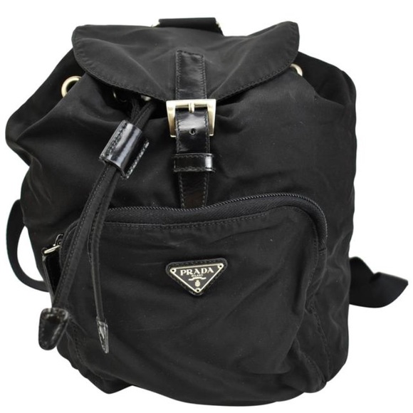Prada Handbags - Authentic Prada Black Vela Medium Backpack